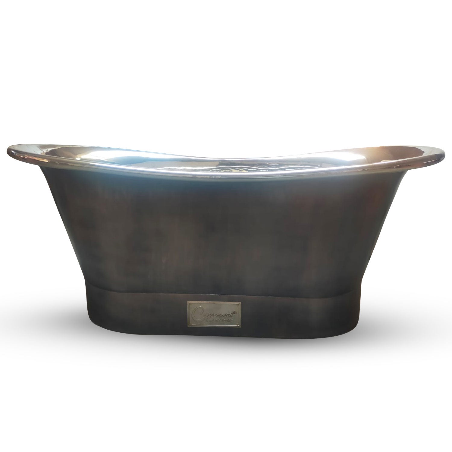 Coppersmith Nickel Interior Finish & Patinated Lead Finish Exterior with Straight Base