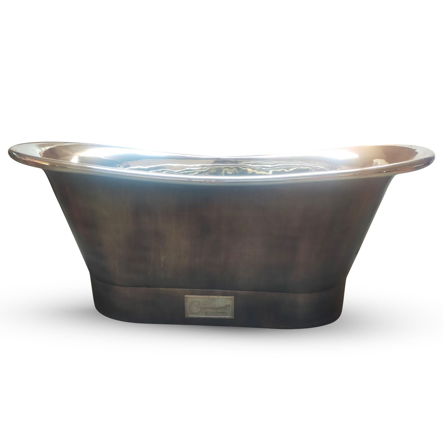 Coppersmith Nickel Interior Finish & Patinated Lead Finish Exterior with Straight Base