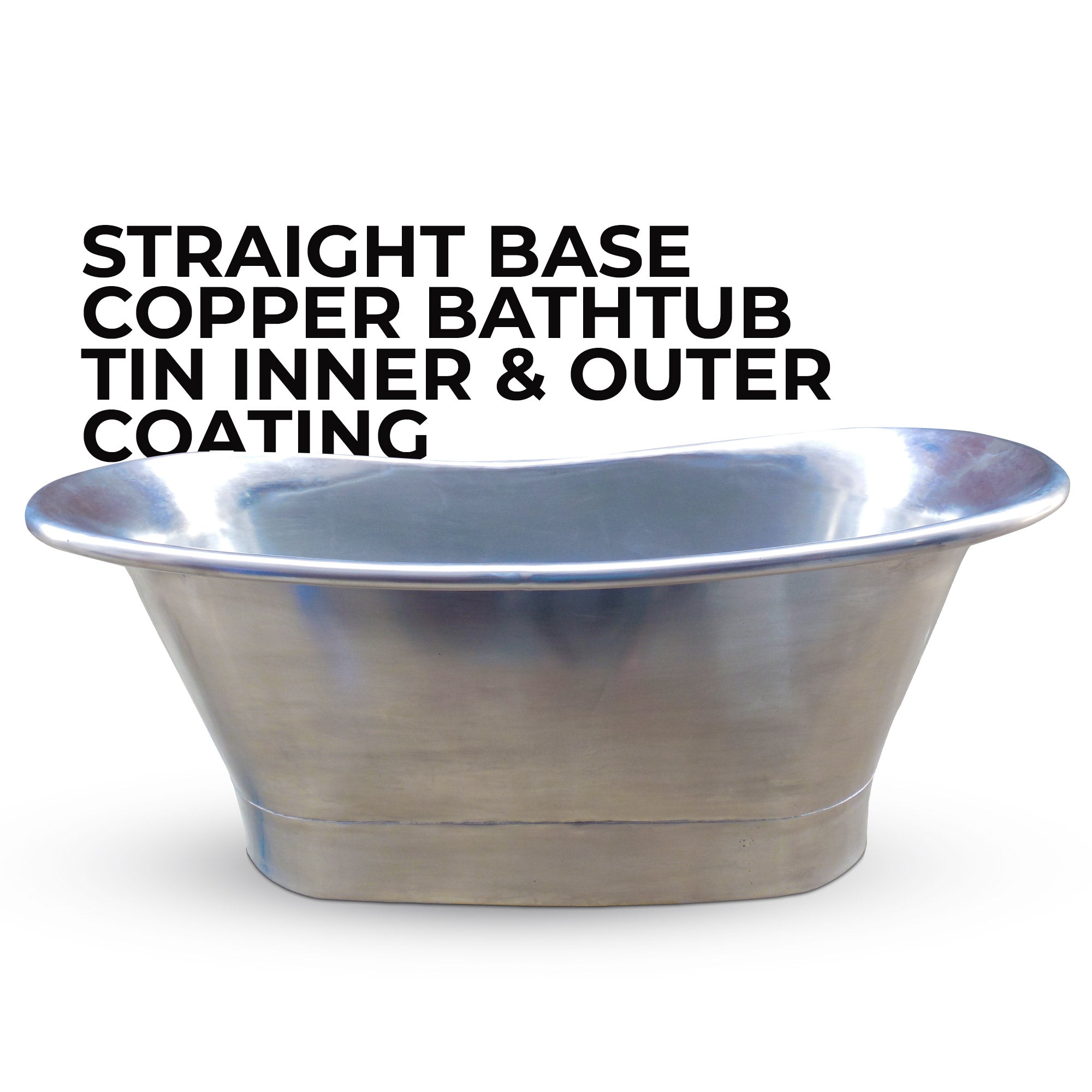 Coppersmith Creations Copper Tin Coated Freestanding Bath