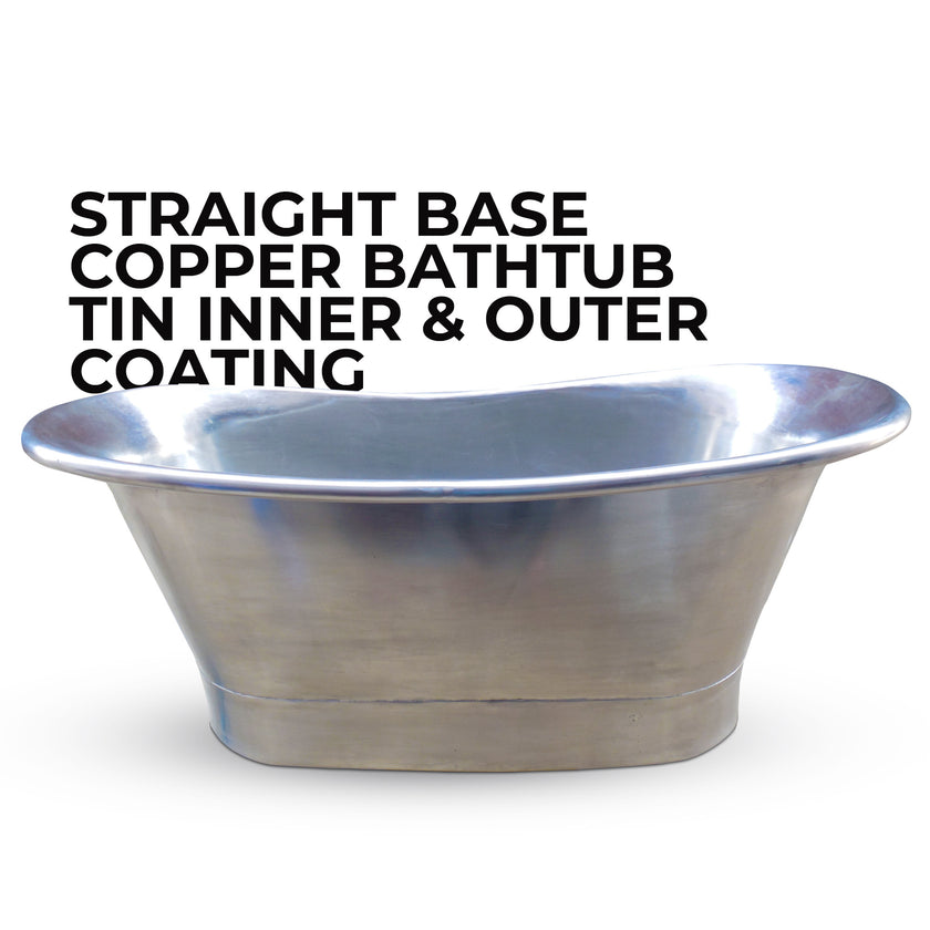 Coppersmith Creations Copper Tin Coated Freestanding Bath
