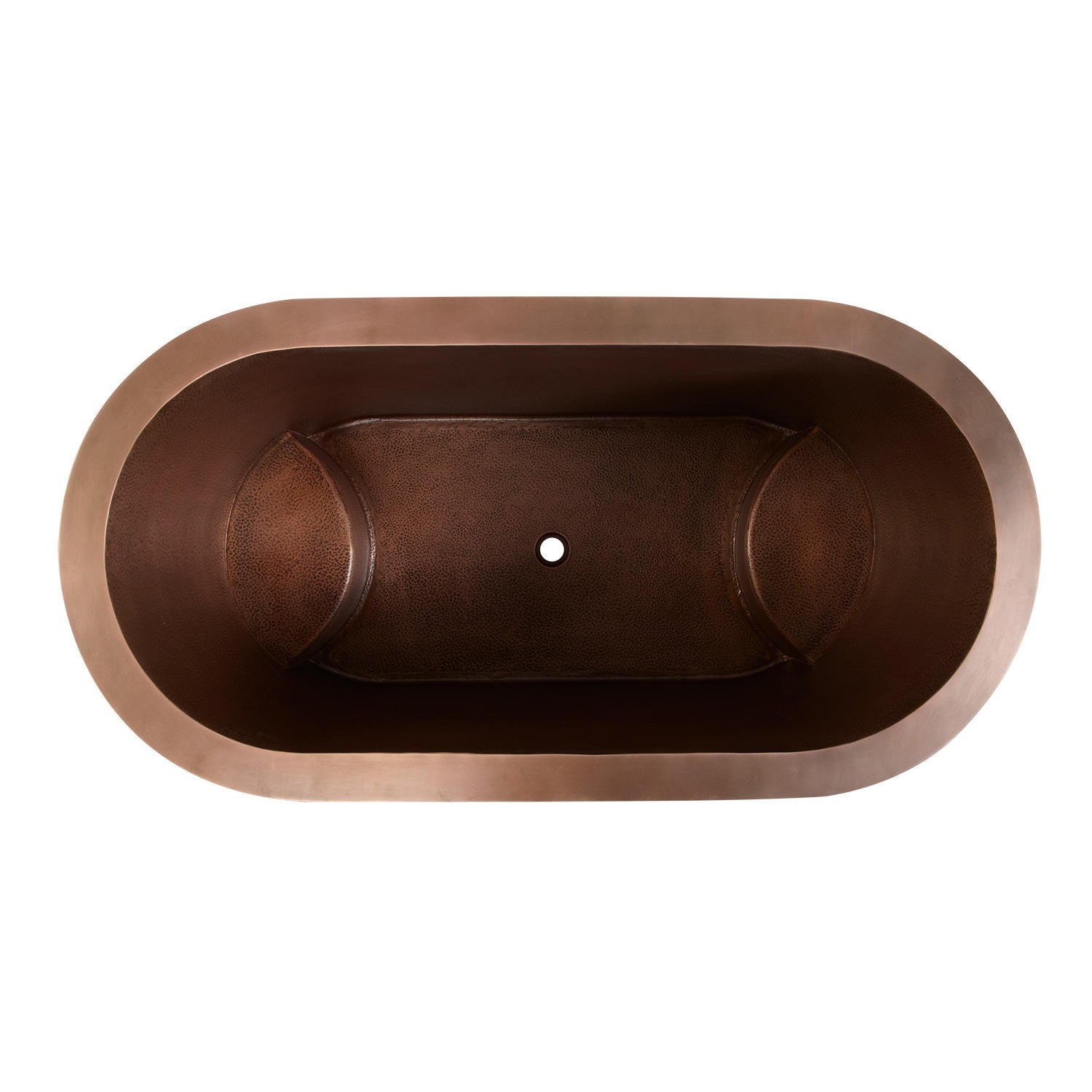 Coppersmith Creations Double Wall Antique Hammered Freestanding Bath