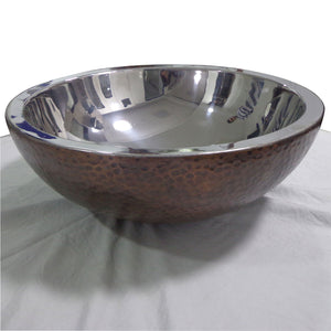 Copper Sink Hammered Copper Outside Nickel Inside