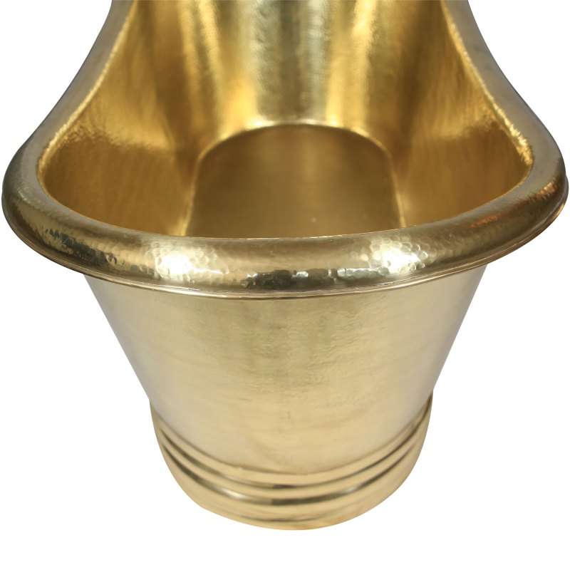 Coppersmith Full Hammered Brass Cascading Base Freestanding Bath