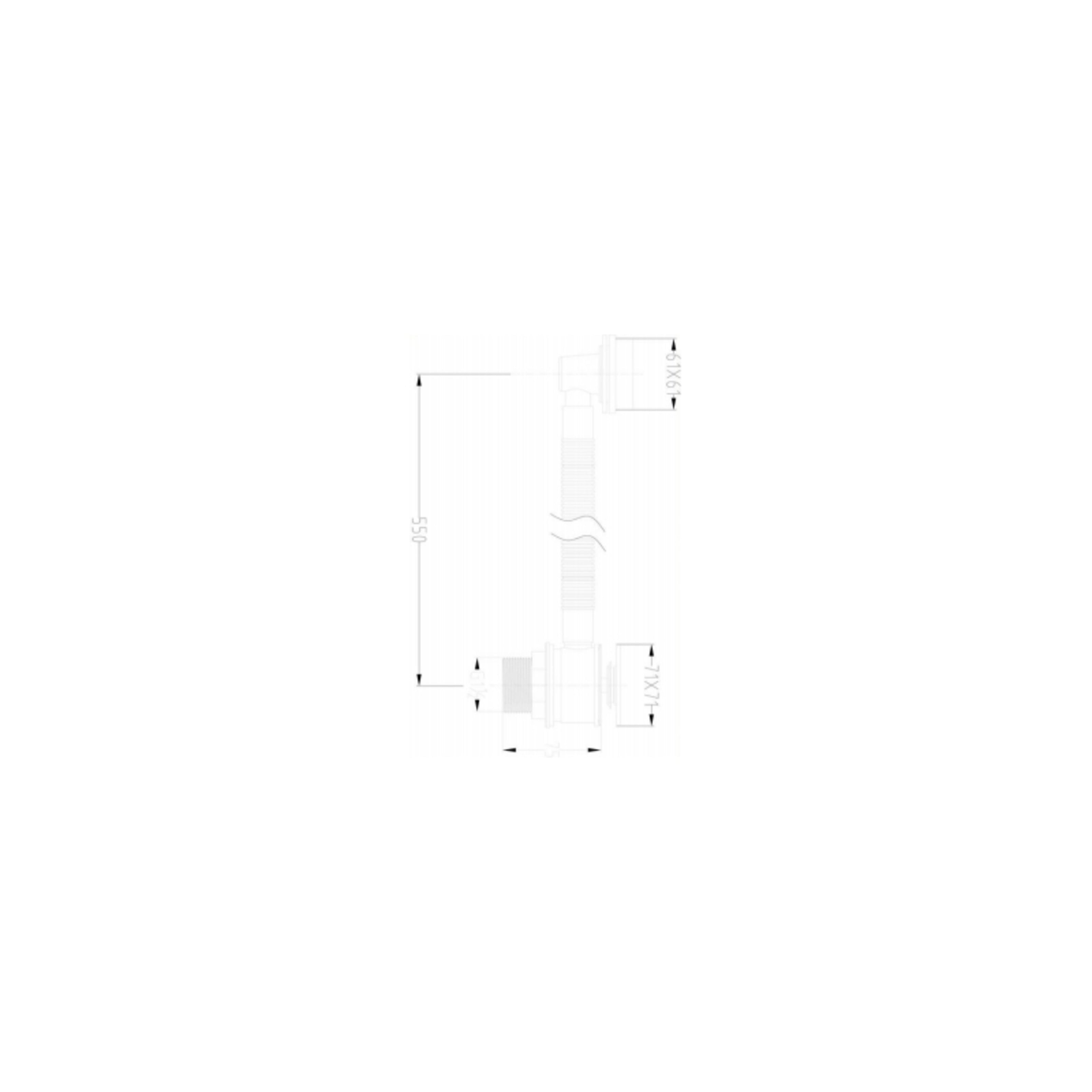 RAK Bath Overflow Filler With Clicker Waste Black in All Shapes