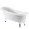 Trojan Eaton Clawfoot White Twin Acrylic Lion Feet NTH Bath 1710 x 740