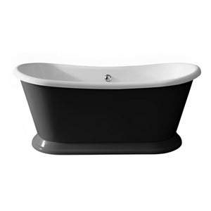 Bayswater Double Ended Boat Bath Matt Black 1700 x 750 BAYB120