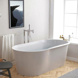 Roca Raina White Oval Stonex Freestanding Bath 1590 x 790 A248466000