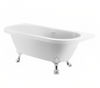 Trojan Repton Clawfoot White Twin Acrylic Lion Feet NTH Bath 1685 x 780