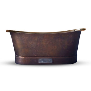 Coppersmith Nickel Inside & Weathered Antique Outside Finish with Straight Base