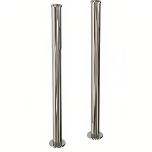 Royce Morgan Over Edge Chrome Pipe Shrouds with Shower Holder