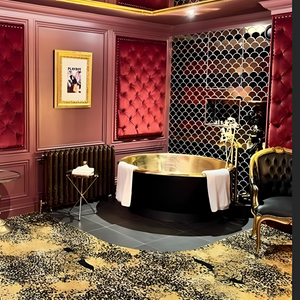 Coppersmith Round Polished Brass Matt Black Freestanding Bath