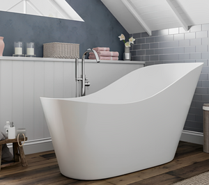 Trojan Winton Twin Skin Gloss White Freestanding Bath 1700 x 720