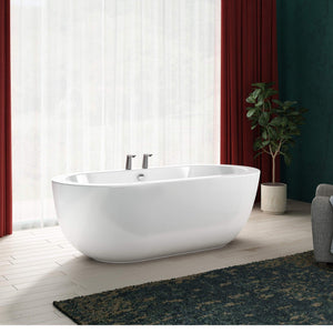 Charlotte Edwards Olympia Gloss White Freestanding Bath - bathlux.co.uk