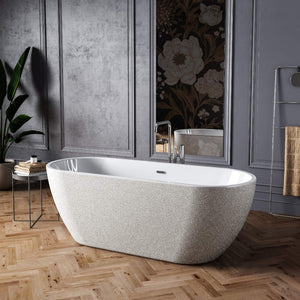 Charlotte Edwards Belgravia Sparkling Silver Freestanding Bath - bathlux.co.uk