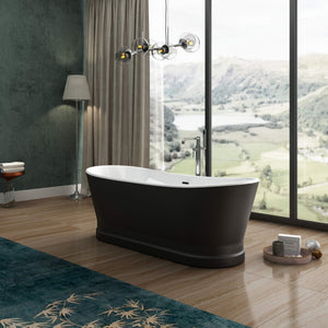 Charlotte Edwards Jupiter Matt Black Freestanding Bath