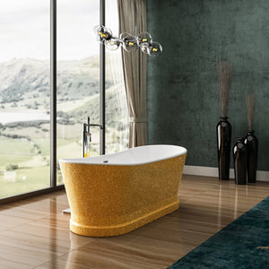Charlotte Edwards Jupiter Sparkling Gold Freestanding Bath