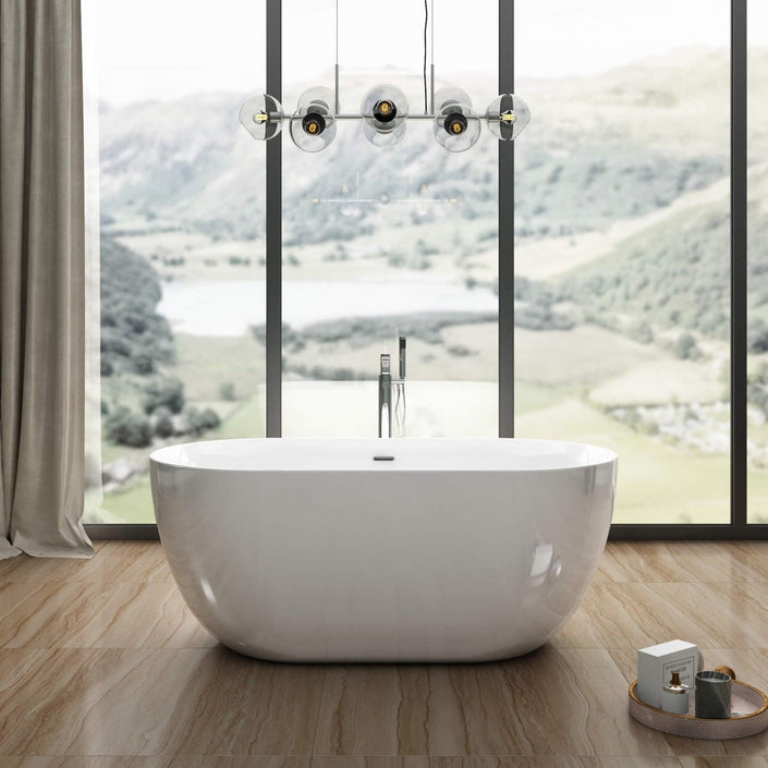Charlotte Edwards Mayfair Gloss White Freestanding Bath - bathlux.co.uk