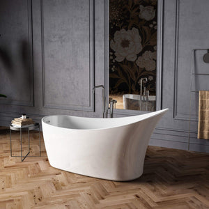 Charlotte Edwards Portobello Gloss White Freestanding Bath - bathlux.co.uk
