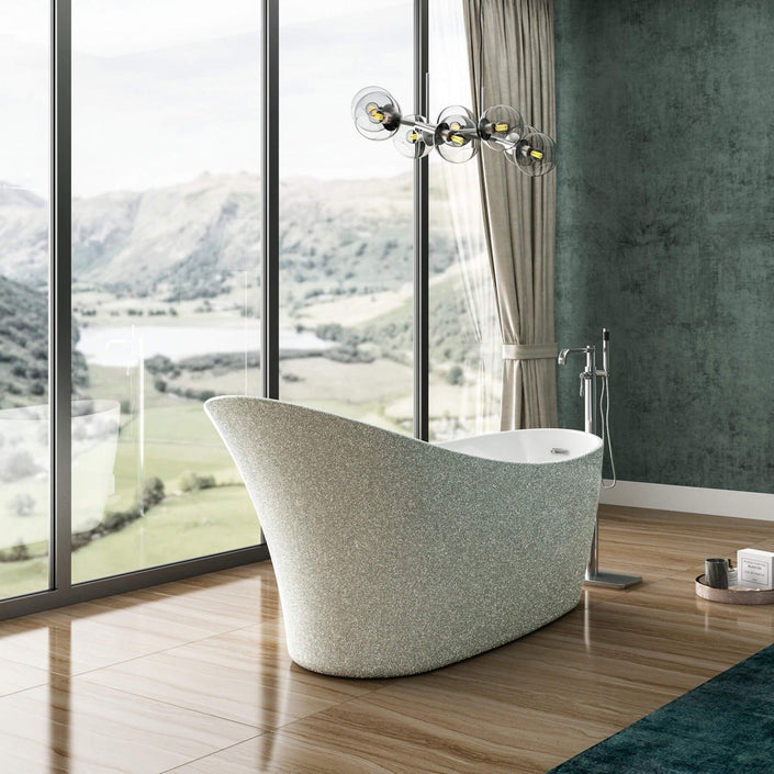 Charlotte Edwards Portobello Sparkling Silver Freestanding Bath - bathlux.co.uk