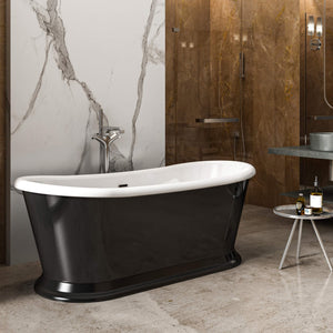 Charlotte Edwards Rosemary Gloss Black Freestanding Bath