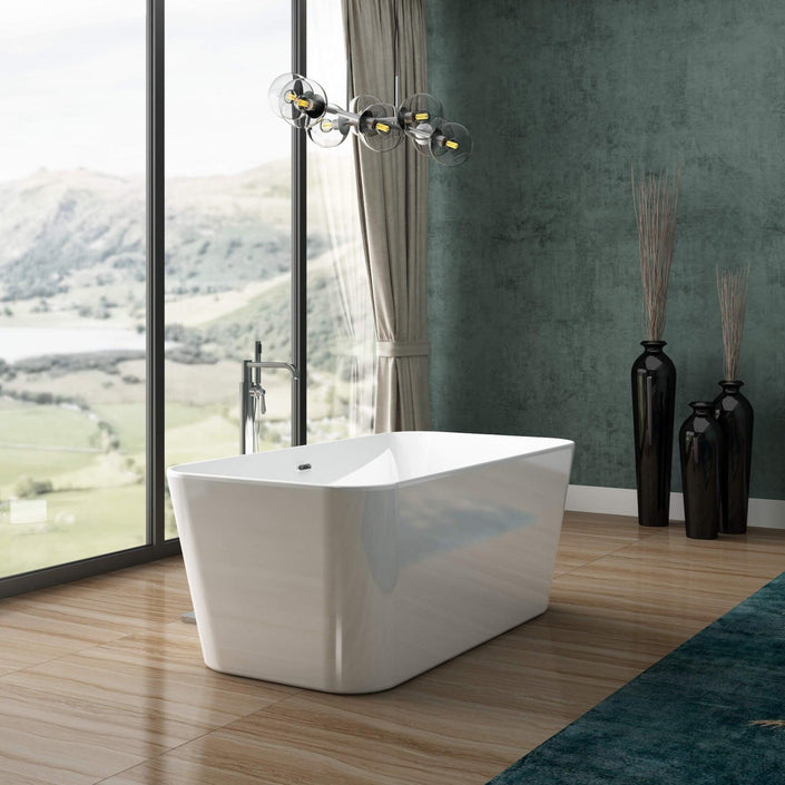 Charlotte Edwards Leda Gloss White Freestanding Bath - bathlux.co.uk