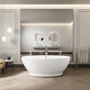 Charlotte Edwards Shard Gloss White Freestanding Bath - bathlux.co.uk