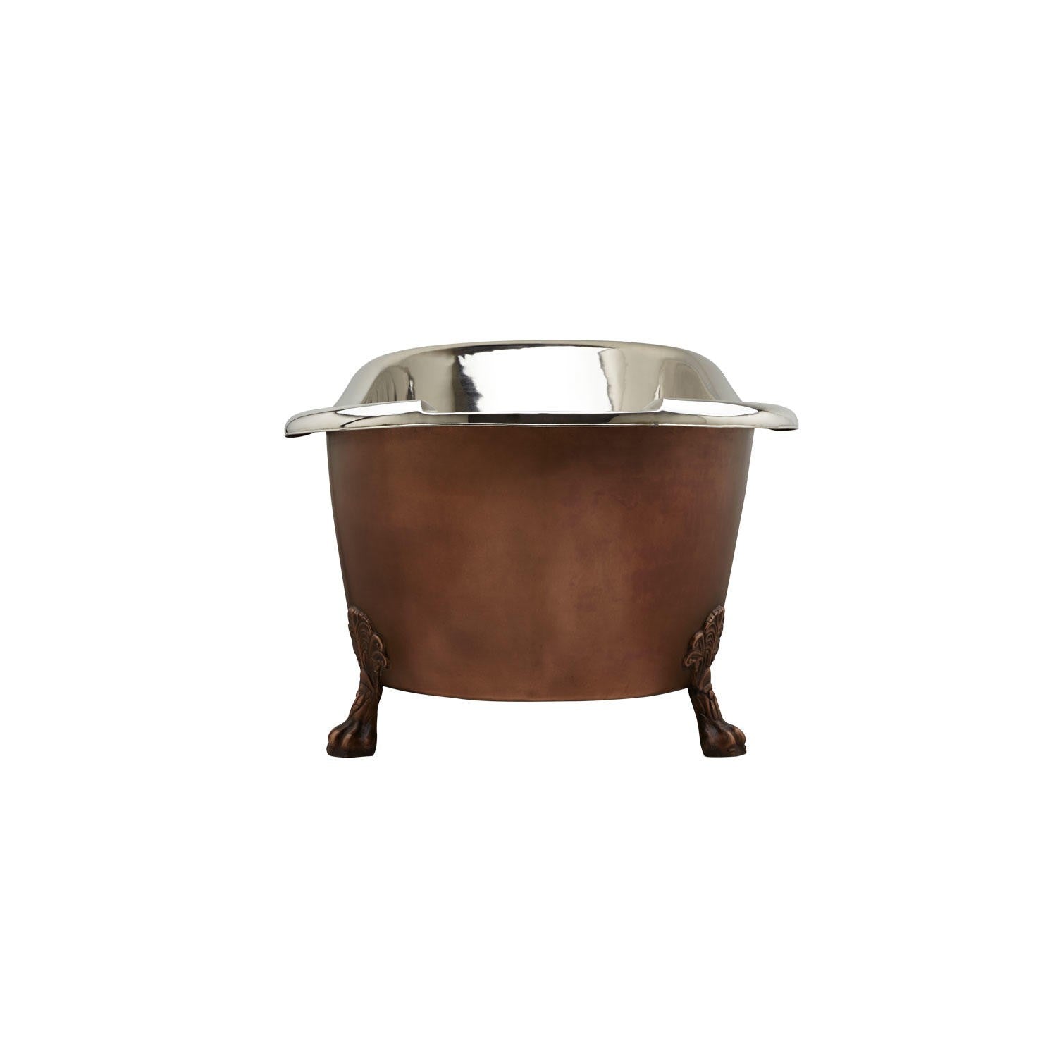 Coppersmith Smooth Copper Nickel Clawfoot Freestanding Bath