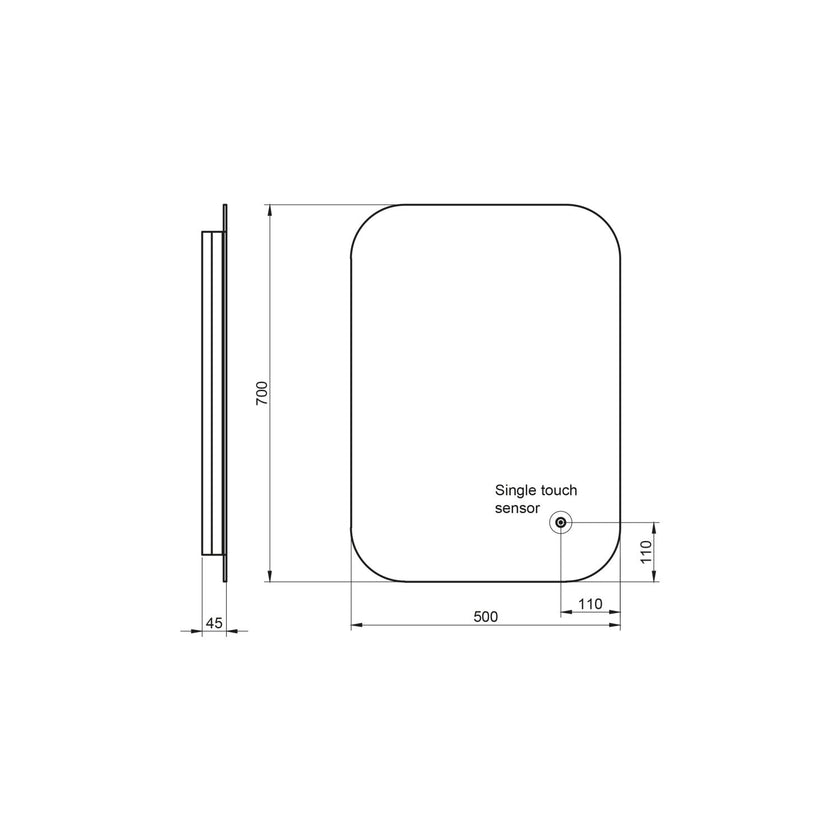 Aura LED Mirror W/Demister Pad