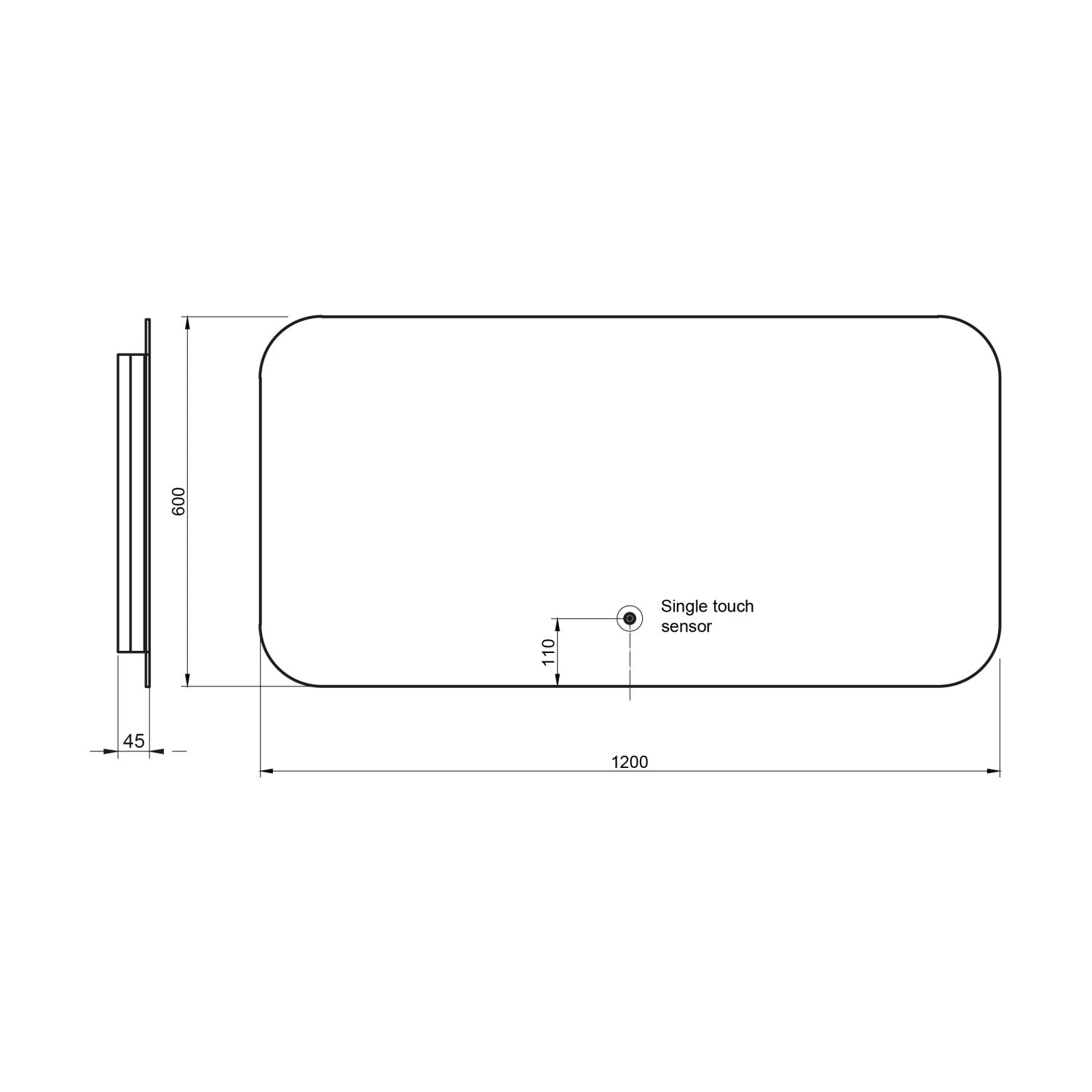 Aura LED Mirror W/Demister Pad