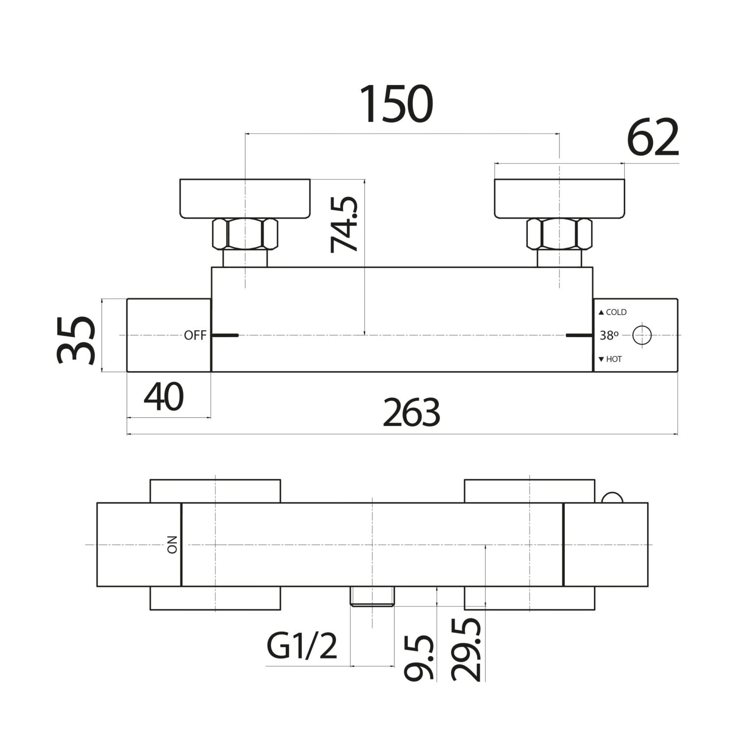 Exposed Shower Valve WRAS Approved Shower Valve