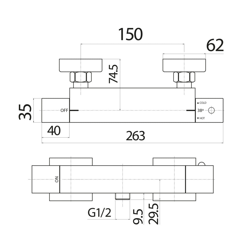 Exposed Shower Valve WRAS Approved Shower Valve