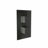 Black Square Handled Dual Concealed Shower Valve