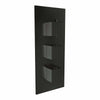 Black Square Handled Triple Concealed Shower Valve