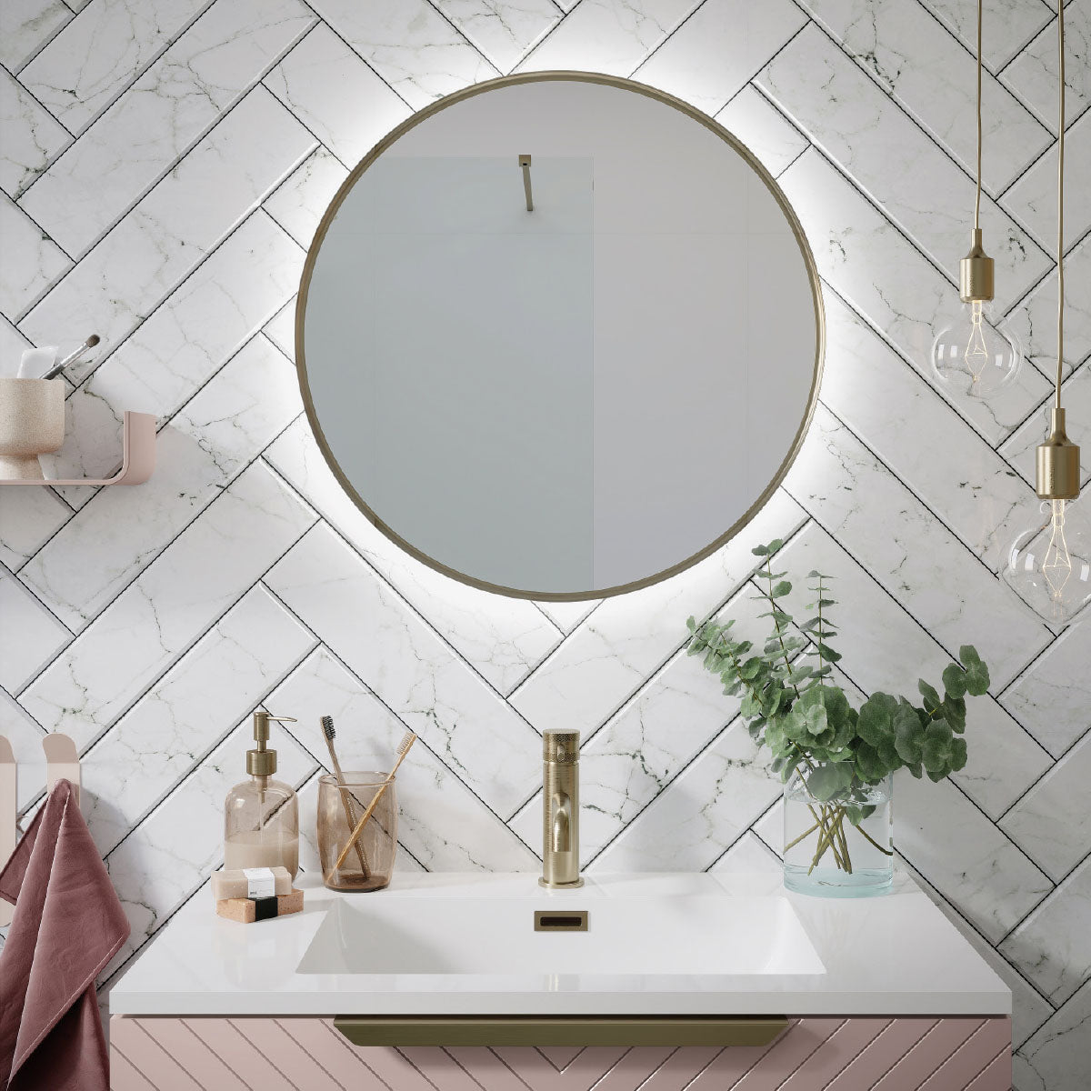 Macie 600 LED Round Mirror