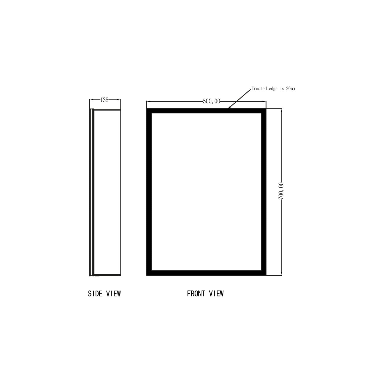 Mia LED Mirror Cabinet W/Demister Pad & Shaver Socket