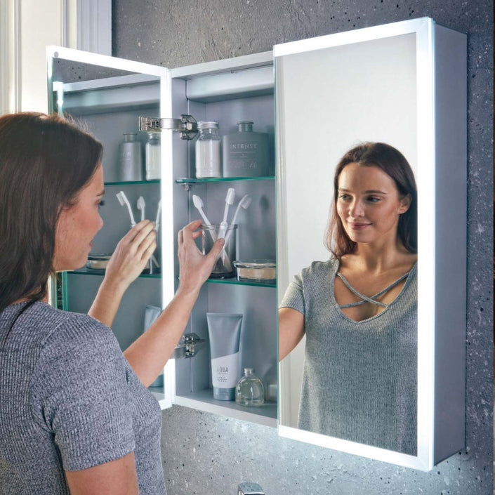 Mia LED Mirror Cabinet W/Demister Pad & Shaver Socket