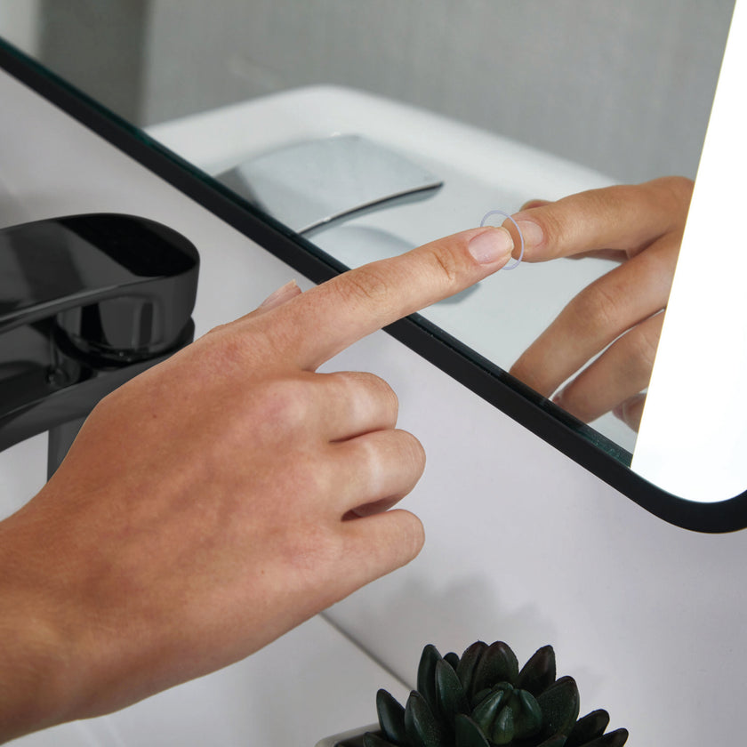 Mono Soft Square Mirror W/Demister and Colour Change 500X700mm