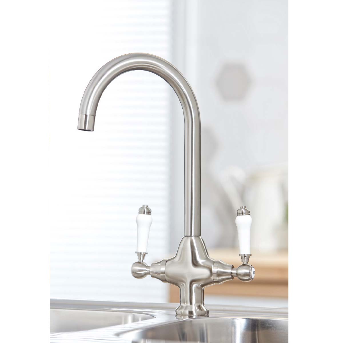 Harrogate Kitchen Tap - Brushed Nickel