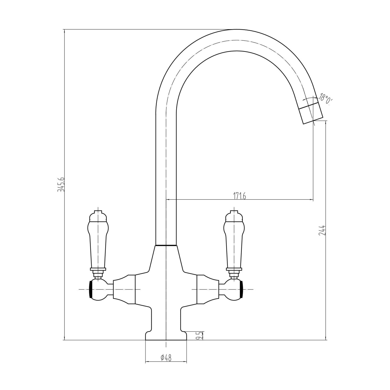 Harrogate Kitchen Tap - Brushed Nickel