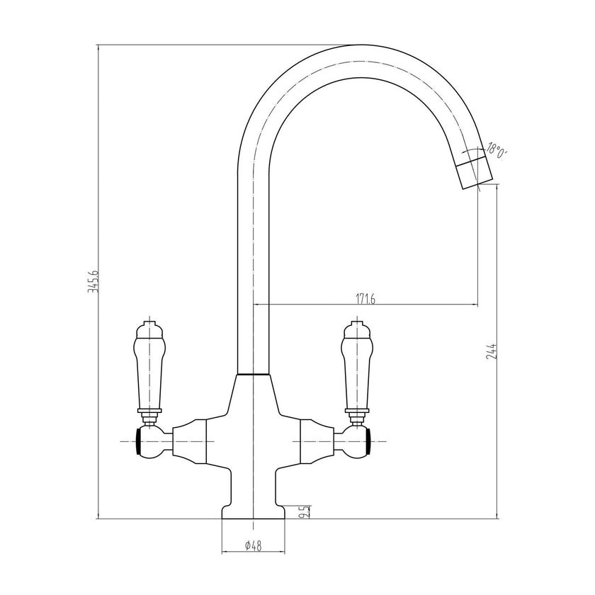 Harrogate Kitchen Tap - Brushed Nickel
