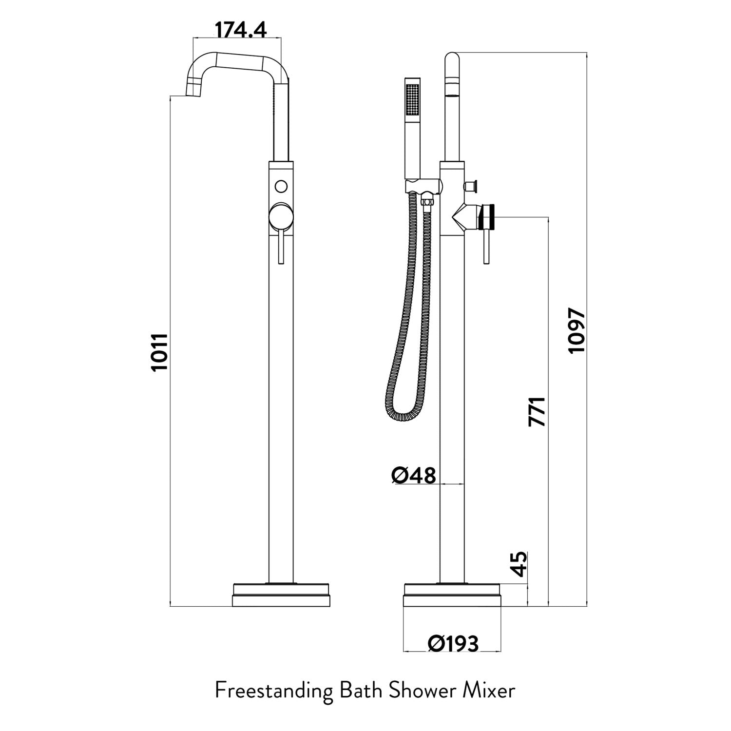 Core Freestanding Bath Shower Mixer