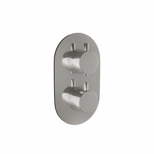 Oval Plate, 2 Hole, No knobs for Diverter