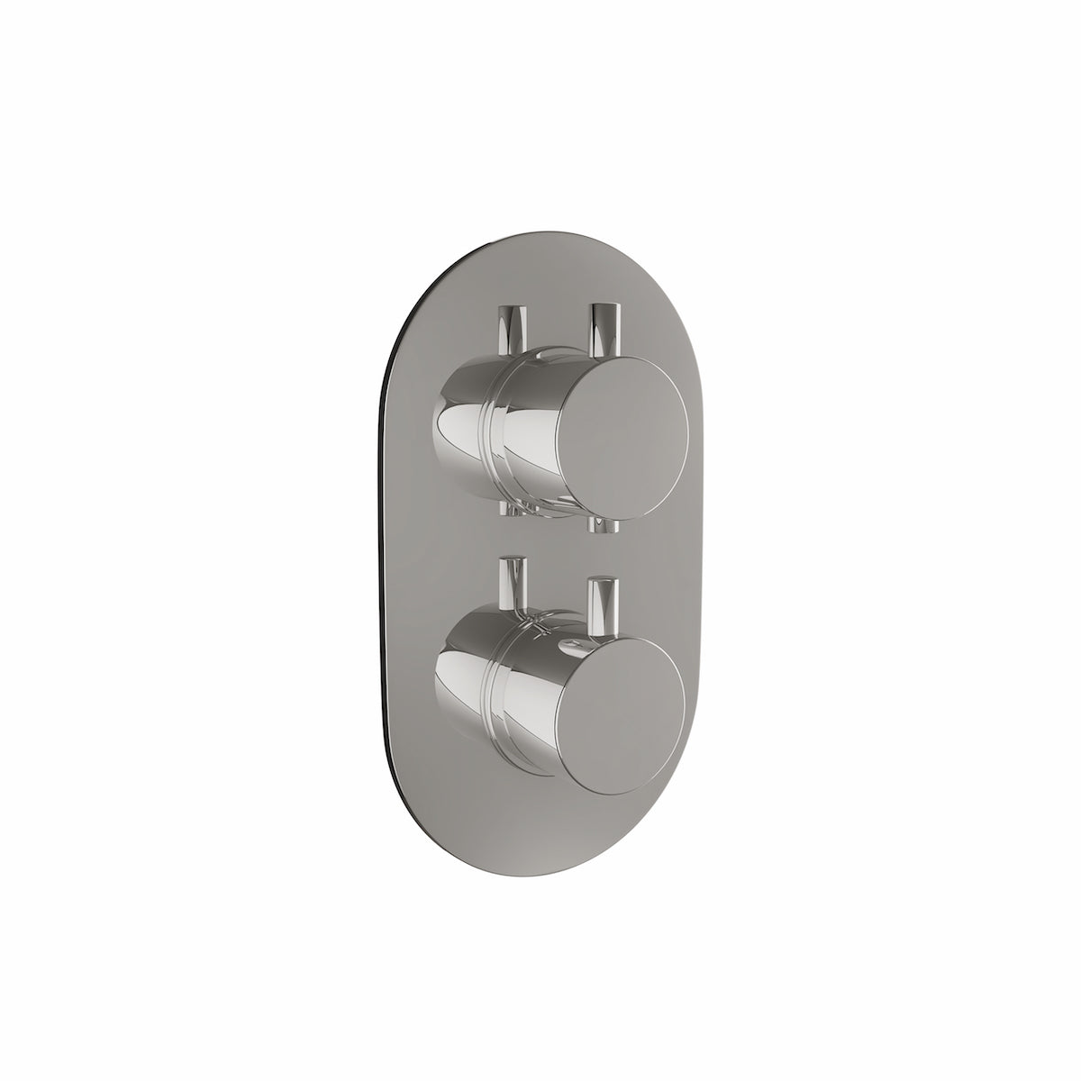 Oval Plate, 2 Hole, No knobs for Diverter