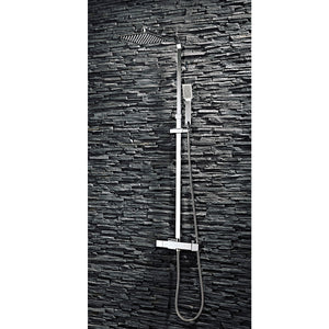 Square Thermostatic Bar Valve with Adjustable Rigid Riser