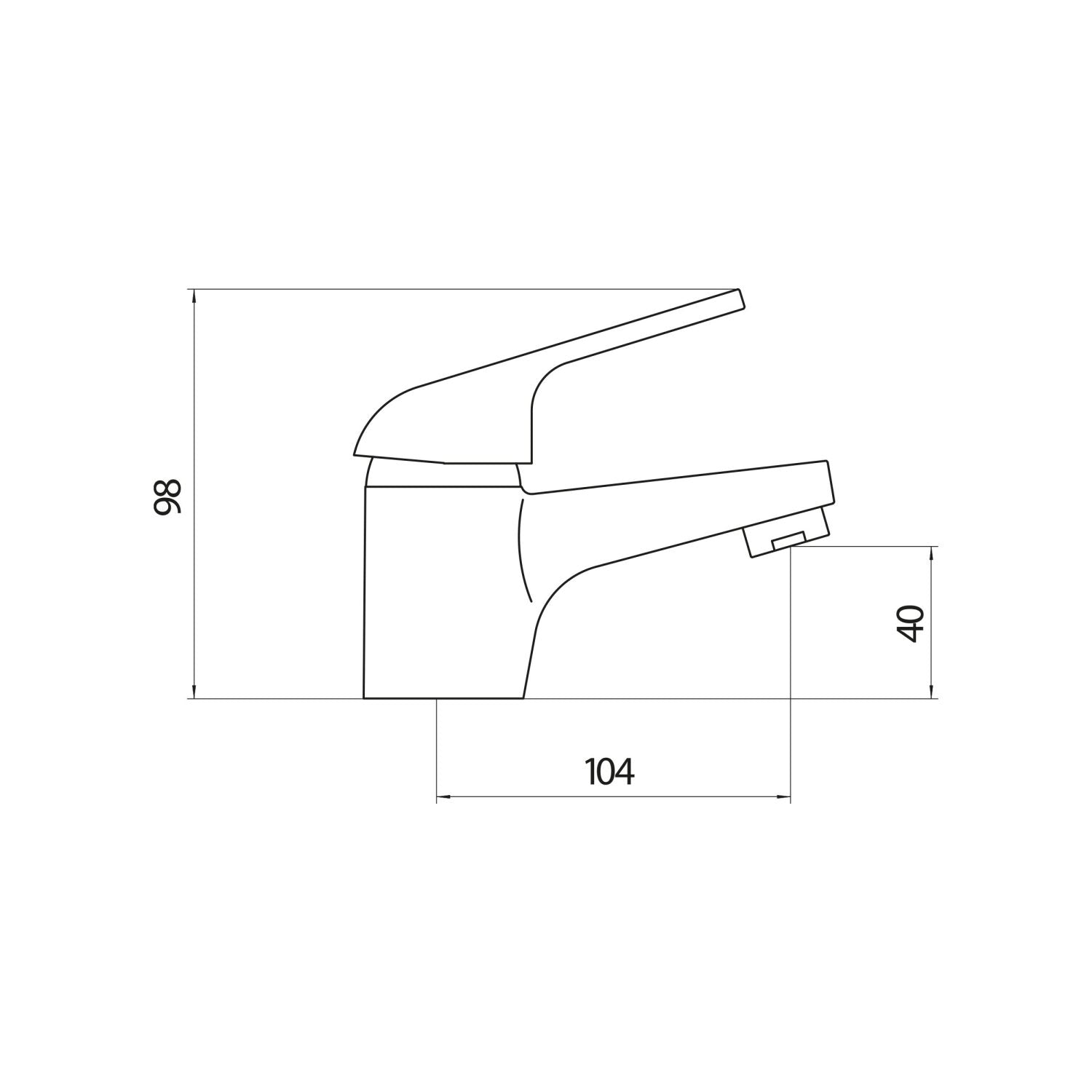 Mono Basin Mixer with Push Waste
