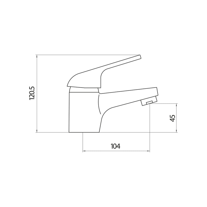 Mono Basin Mixer with Push Waste