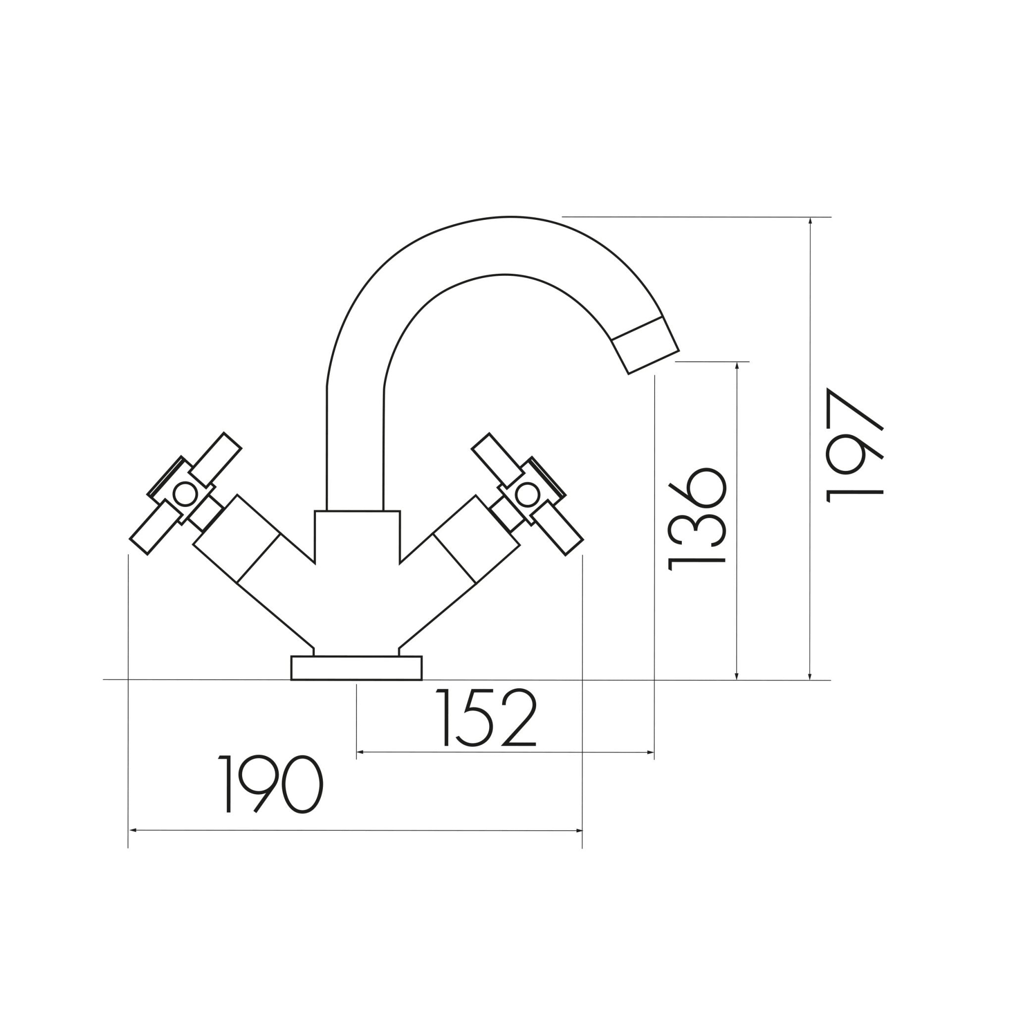 Mono Basin Mixer with Push Waste