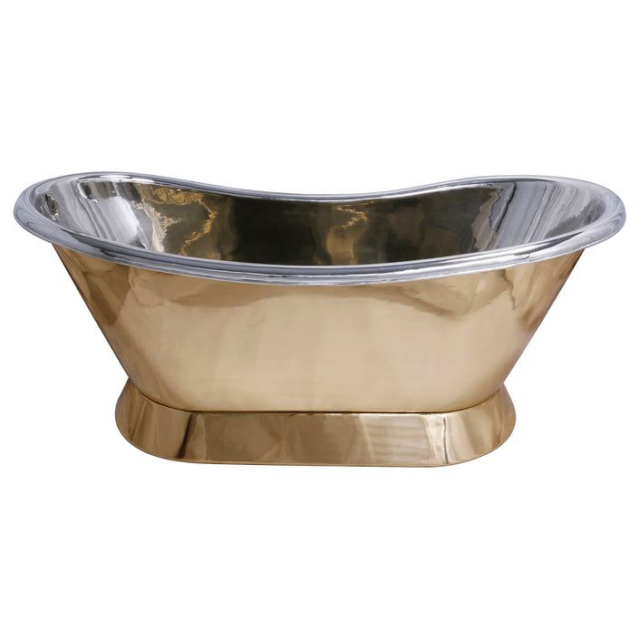 Coppersmith Slanting Base Brass Nickel Freestanding Bath