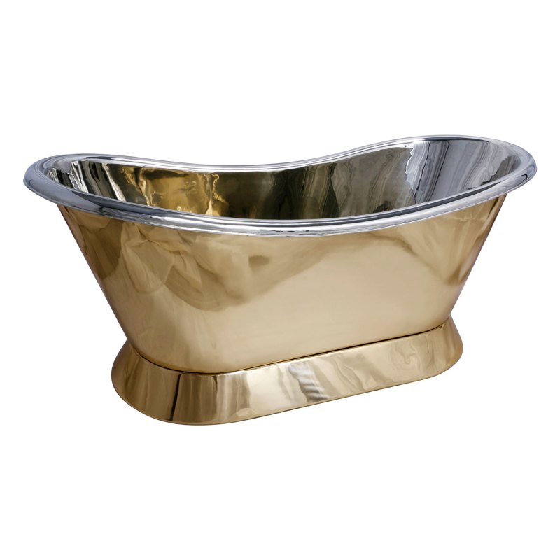 Coppersmith Slanting Base Brass Nickel Freestanding Bath