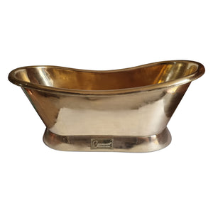 Coppersmith Polished Slanting Base Full Brass Freestanding Bath